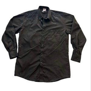 4th Dimension Gallery x Lana Rogers Hand-Painted Beaded Shirt Men’s M